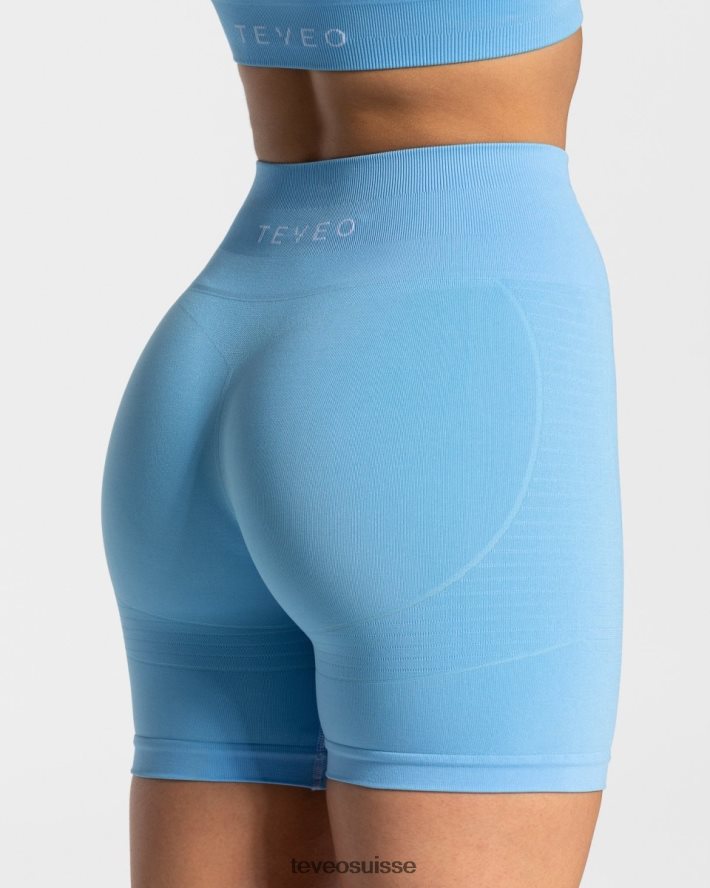 vêtements femmes TEVEO 40204P244 vrai court bleu bébé