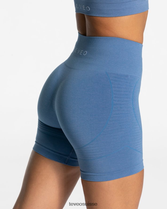 vêtements femmes TEVEO 40204P246 vrai court bleu