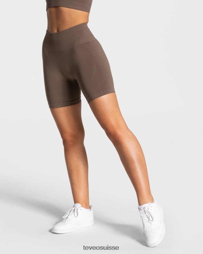 vêtements femmes TEVEO 40204P247 vrai court brun