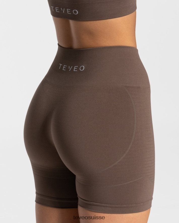 vêtements femmes TEVEO 40204P247 vrai court brun