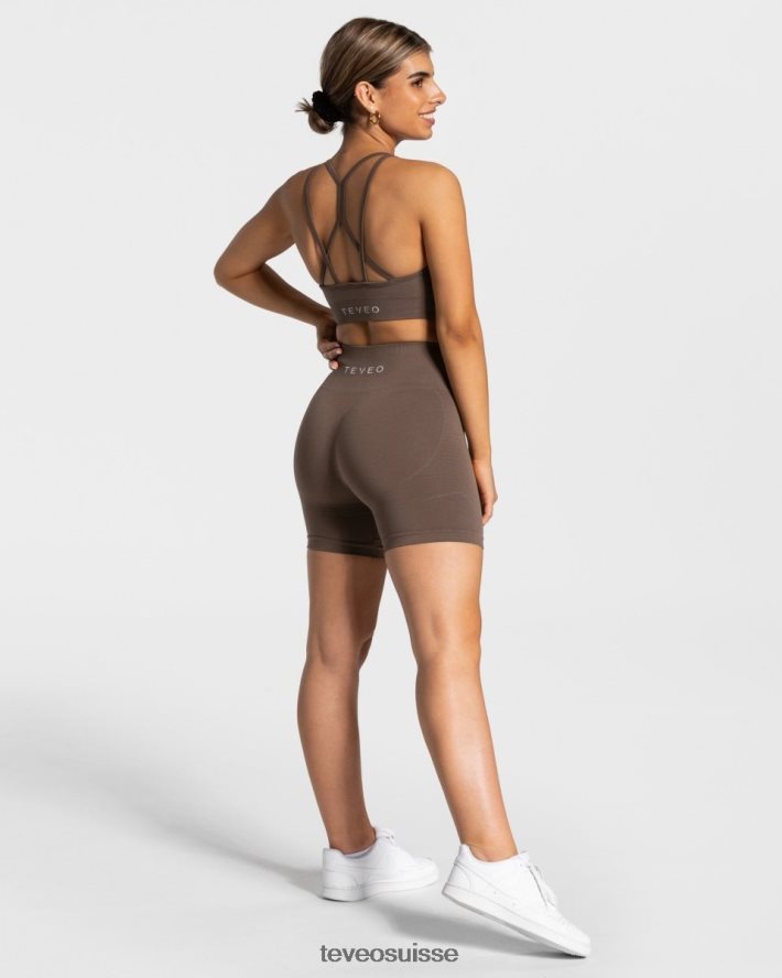 vêtements femmes TEVEO 40204P247 vrai court brun