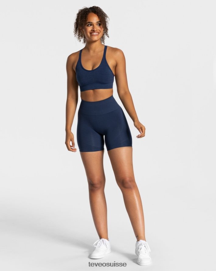 vêtements femmes TEVEO 40204P248 vrai court bleu foncé
