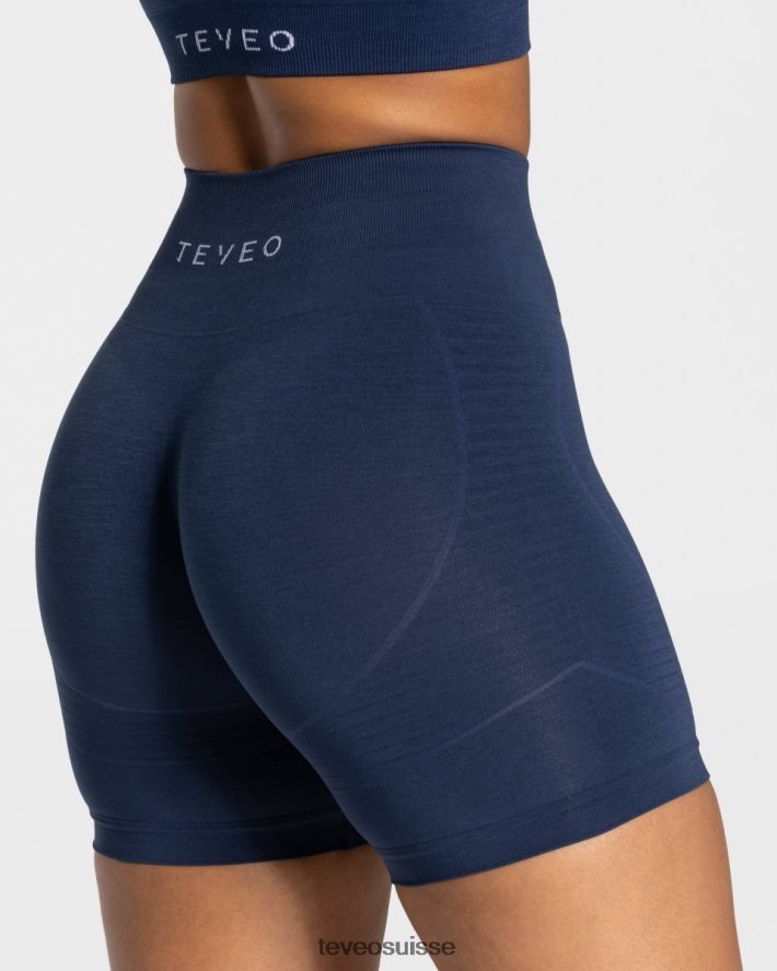 vêtements femmes TEVEO 40204P248 vrai court bleu foncé