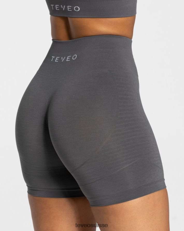vêtements femmes TEVEO 40204P249 vrai court gris foncé