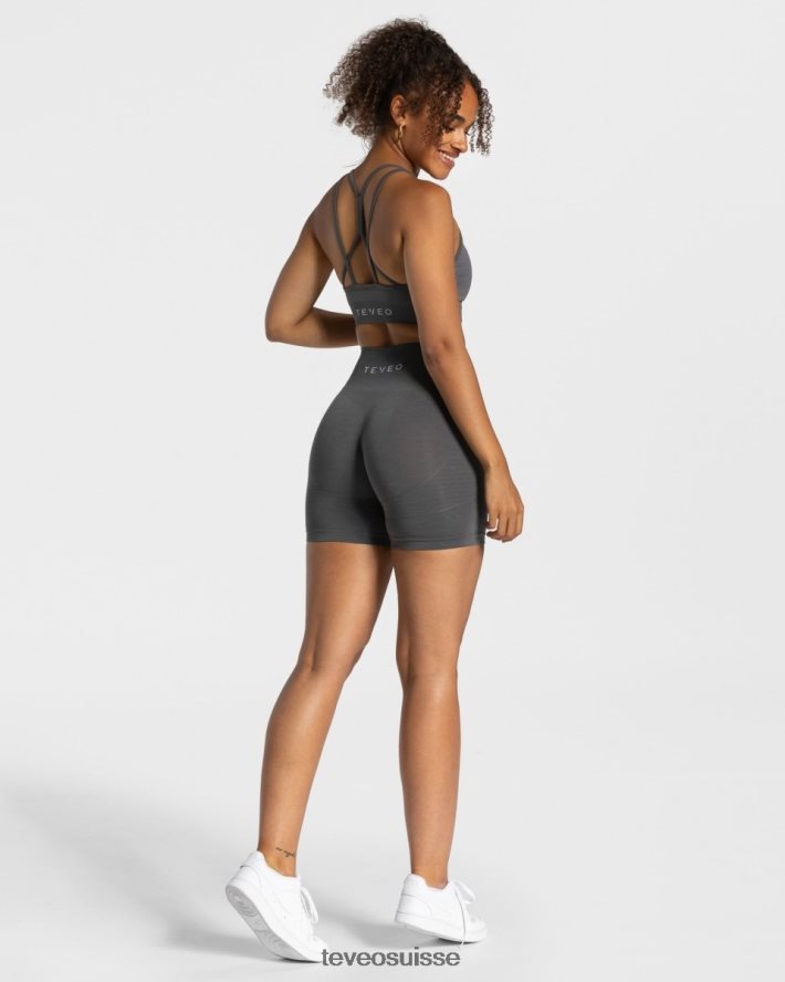 vêtements femmes TEVEO 40204P249 vrai court gris foncé