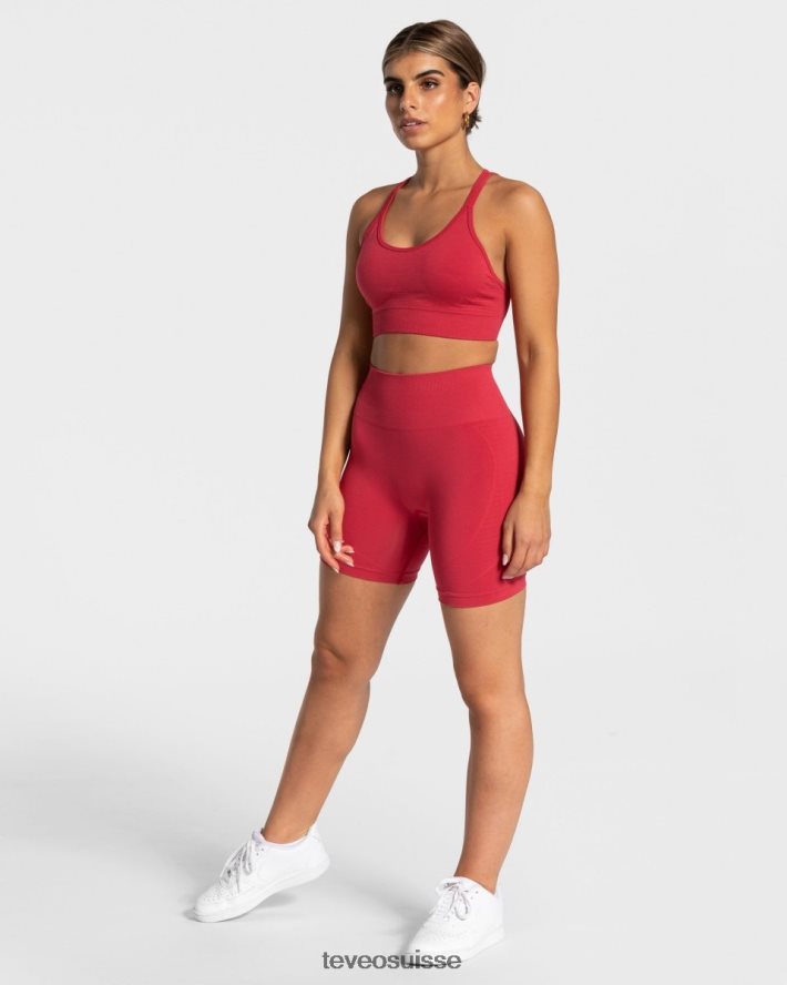 vêtements femmes TEVEO 40204P250 vrai court rouge