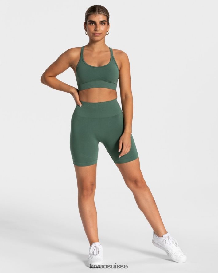 vêtements femmes TEVEO 40204P251 vrai court vert foncé