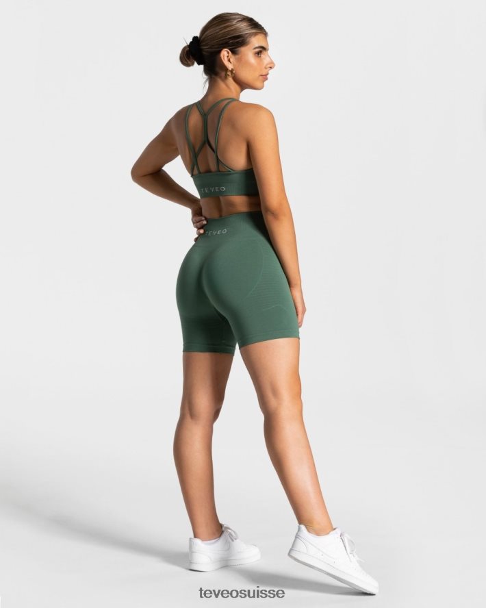 vêtements femmes TEVEO 40204P251 vrai court vert foncé