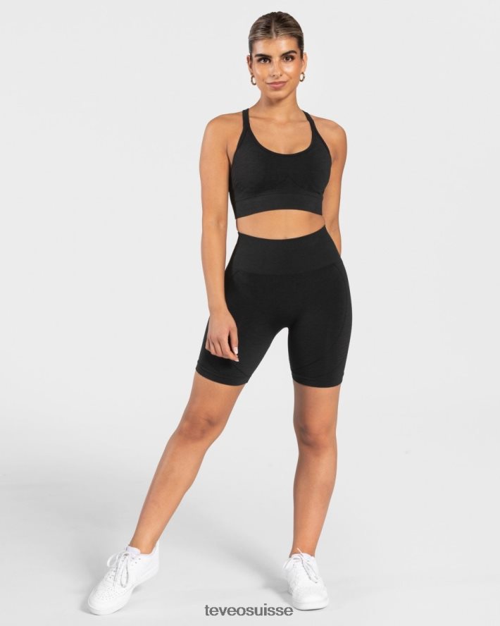 vêtements femmes TEVEO 40204P252 vrai court noir