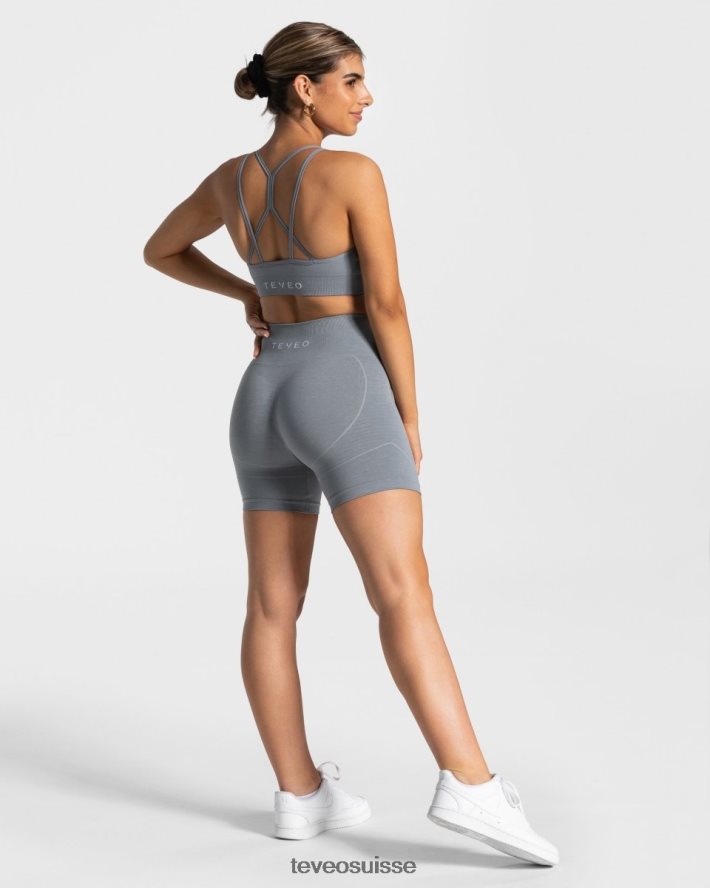 vêtements femmes TEVEO 40204P253 vrai court bleu acier