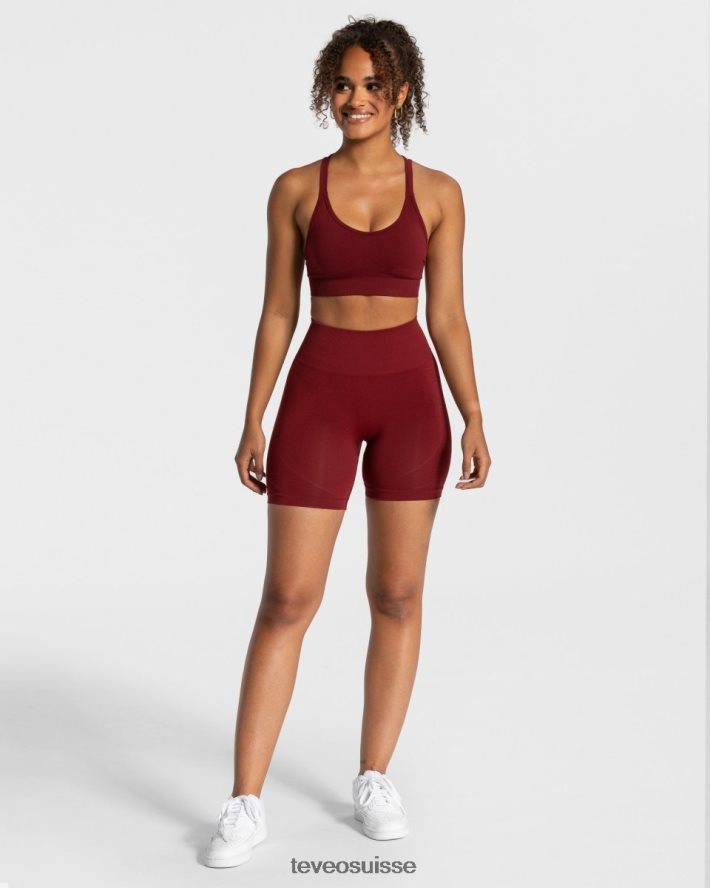 vêtements femmes TEVEO 40204P254 vrai court vin rouge