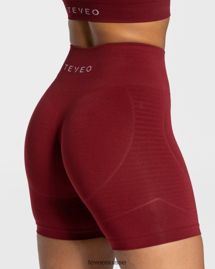 vêtements femmes TEVEO 40204P254 vrai court vin rouge