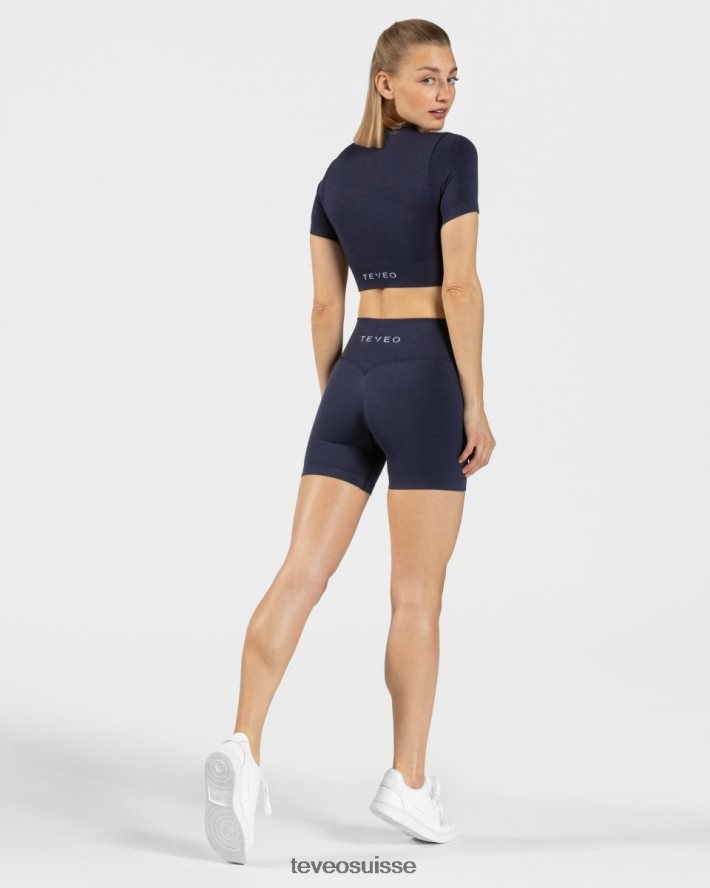 vêtements femmes TEVEO 40204P256 mini short sensation bleu foncé