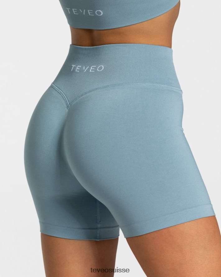 vêtements femmes TEVEO 40204P260 mini short sensation bleu acier