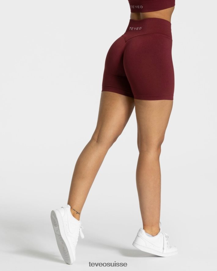 vêtements femmes TEVEO 40204P262 mini short sensation vin rouge