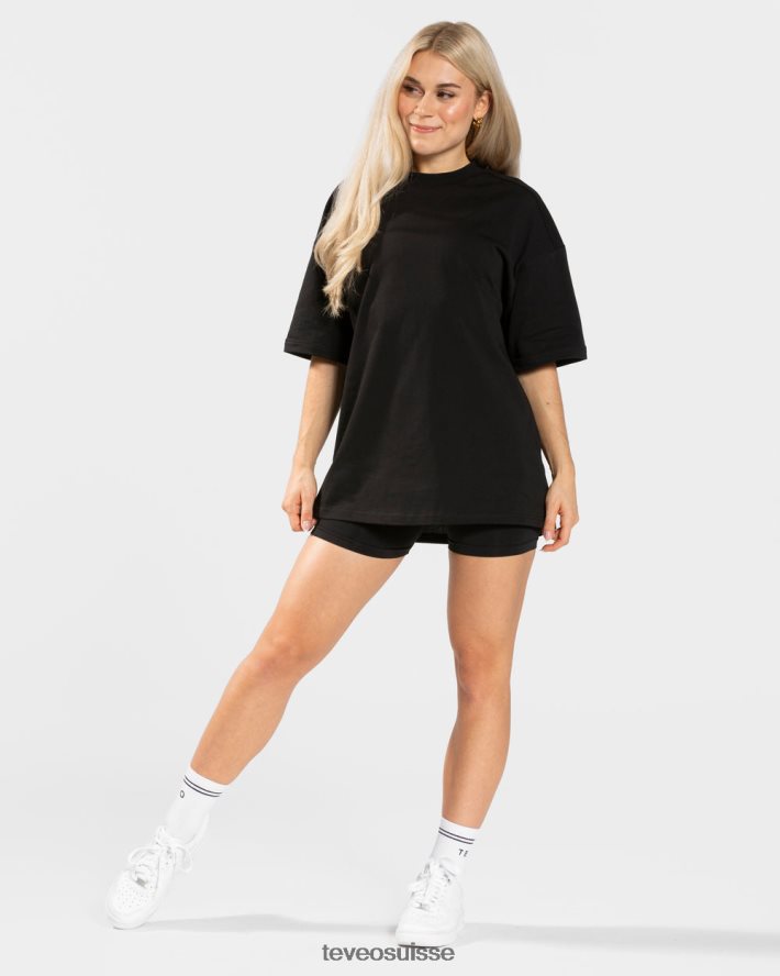 vêtements femmes TEVEO 40204P472 t-shirt oversize bonbons noir