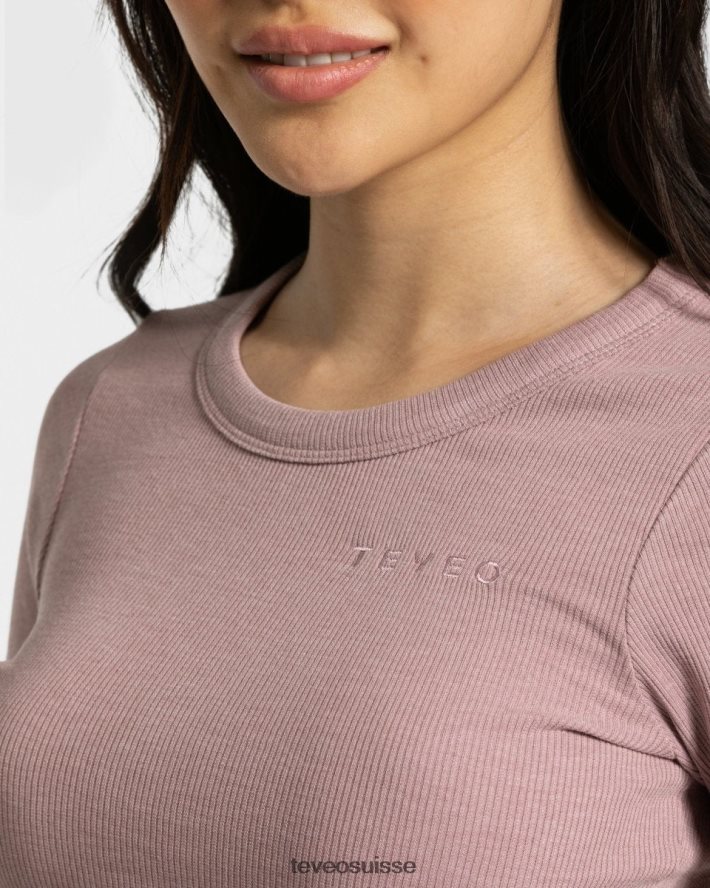 vêtements femmes TEVEO 40204P480 t-shirt décontracté vieux rose