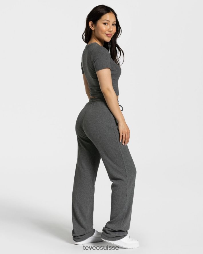 vêtements femmes TEVEO 40204P483 t-shirt décontracté gris foncé