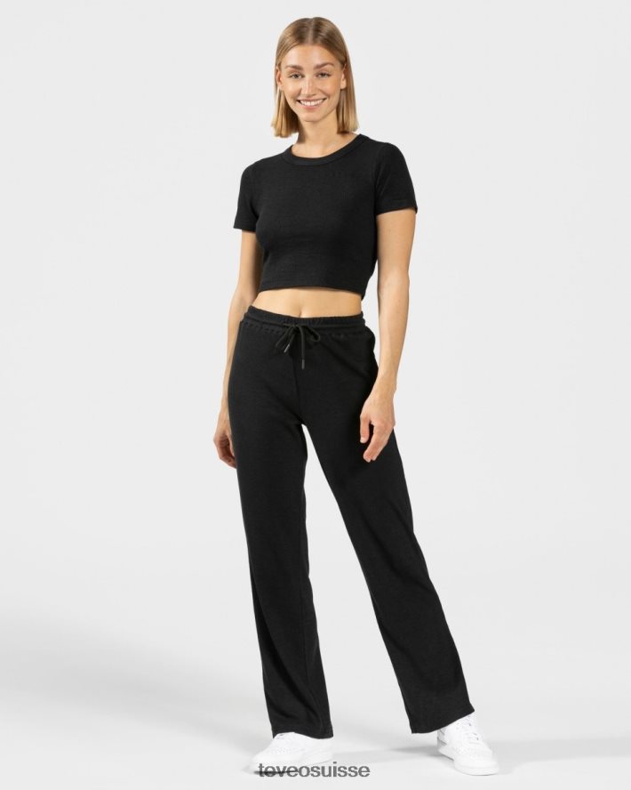vêtements femmes TEVEO 40204P486 t-shirt décontracté noir