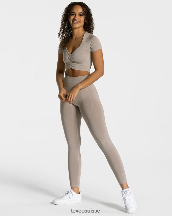 vêtements femmes TEVEO 40204P487 haut court de mise au point poussière