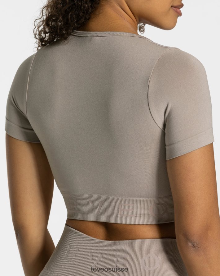 vêtements femmes TEVEO 40204P487 haut court de mise au point poussière