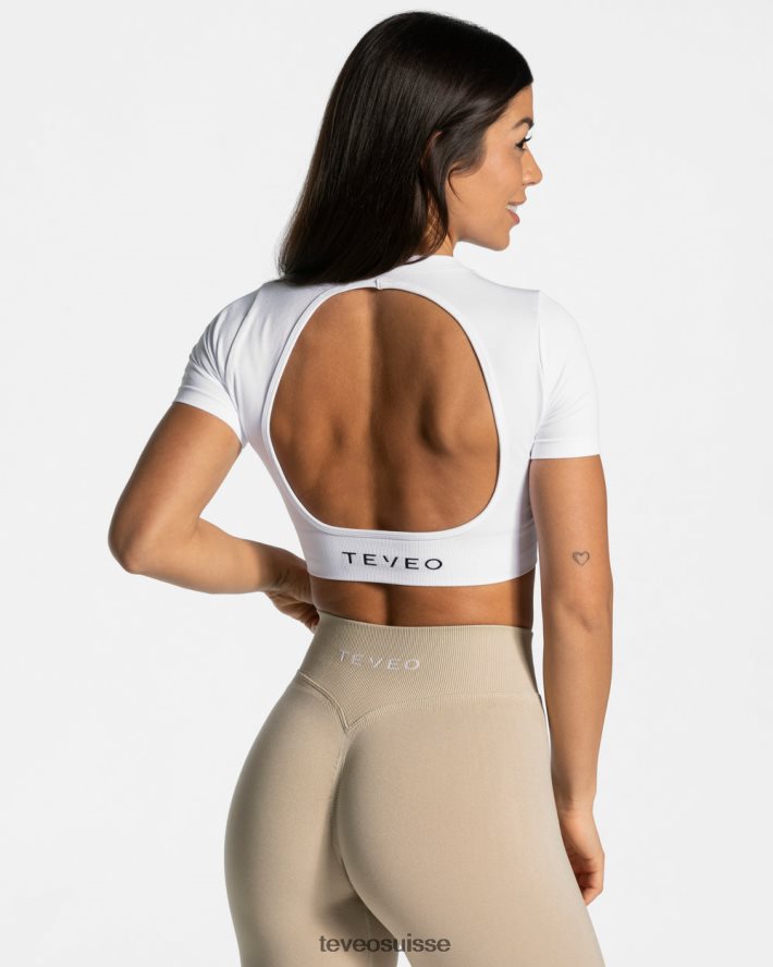 vêtements femmes TEVEO 40204P489 t-shirt découpé pour tous les jours blanc