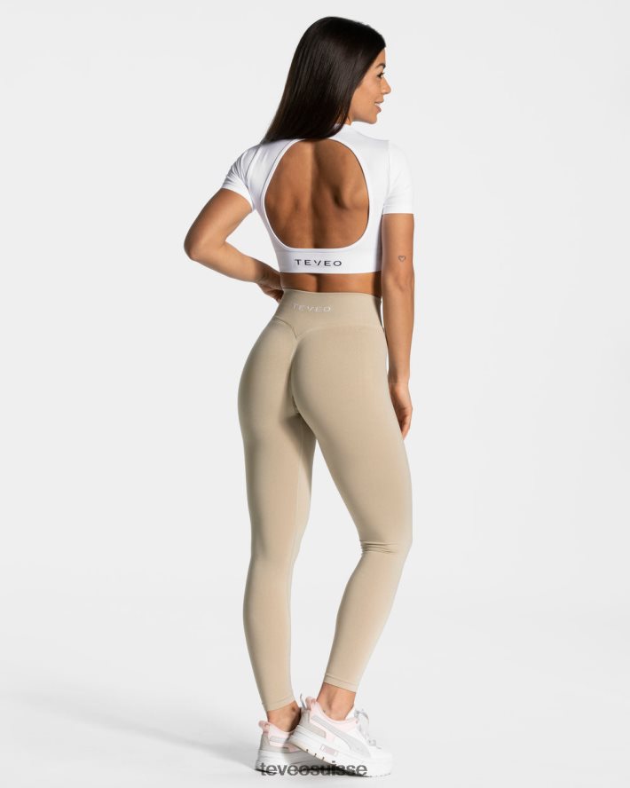 vêtements femmes TEVEO 40204P489 t-shirt découpé pour tous les jours blanc